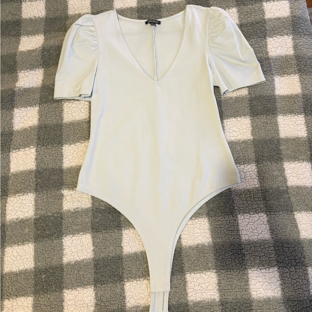 Wild Fable Cream Puff Sleeve Bodysuit